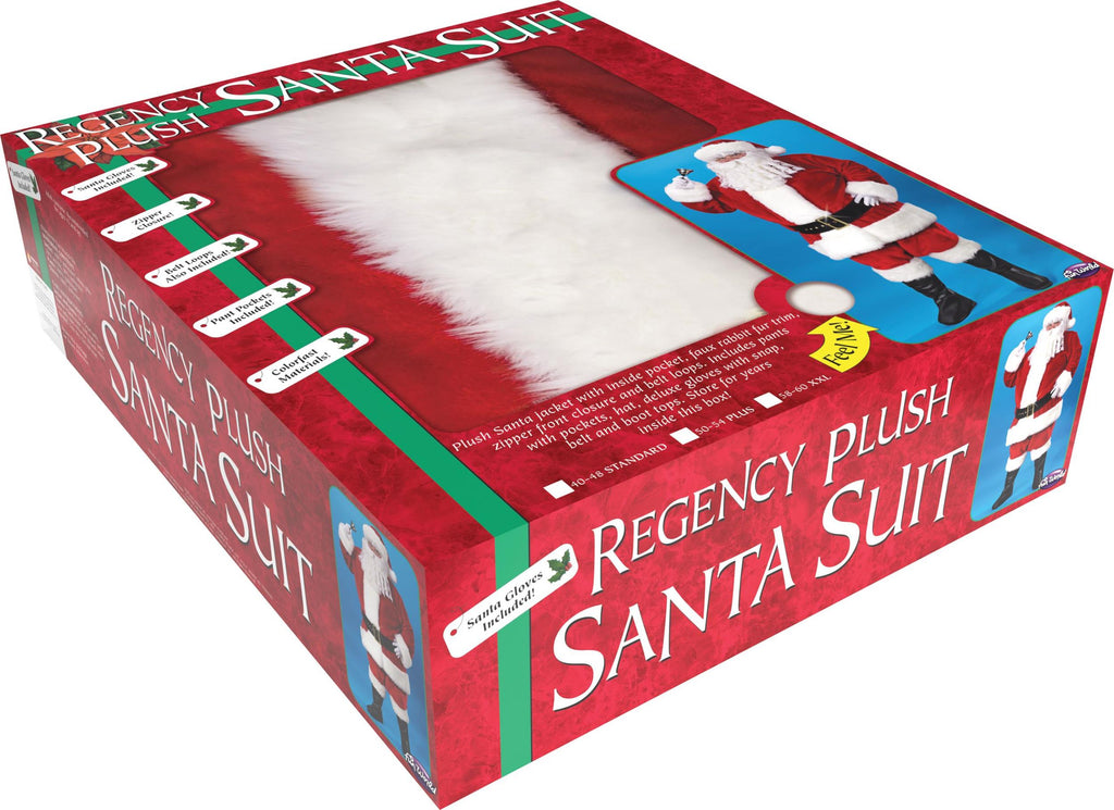 Regency Plush Crimson Santa Claus Suit Costume Size XXL 58-60