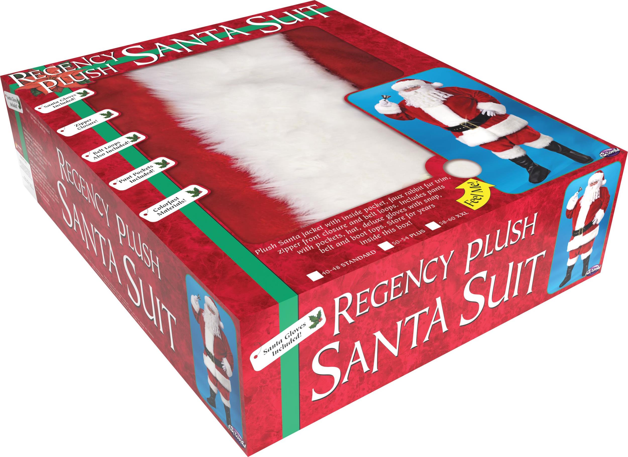 Regency Plush Crimson Santa Claus Suit Costume Size XXL 58-60
