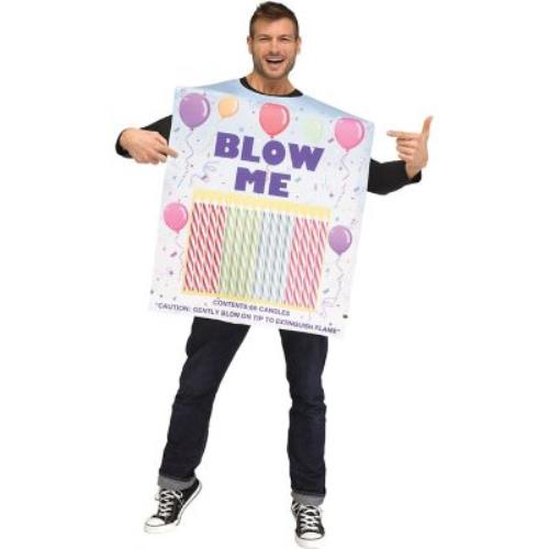 Blow Me Box Of Candles Birthday Adult Costume