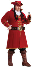 Load image into Gallery viewer, Captain Hook Black Heart Adult Plus Size Pirate Costume
