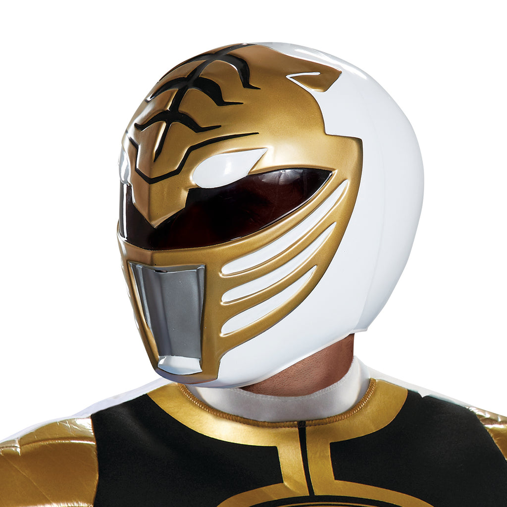 White Power Ranger Helmet Costume Mask