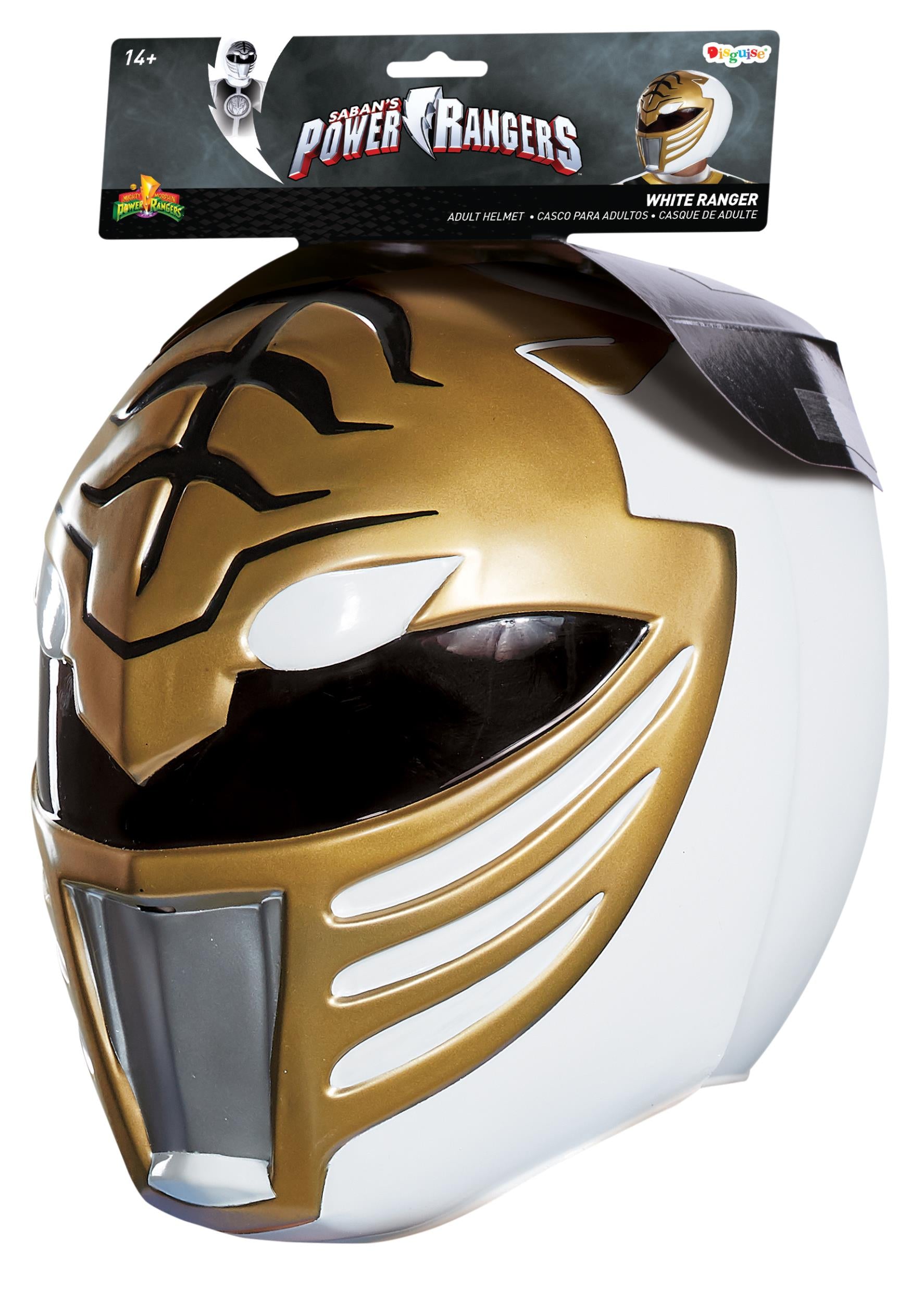 White Power Ranger Helmet Costume Mask