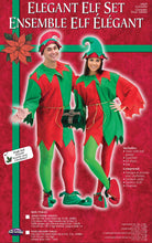 Load image into Gallery viewer, Red and Green Elegant Elf Set Christmas Santa Helper Adult Plus Size Costume

