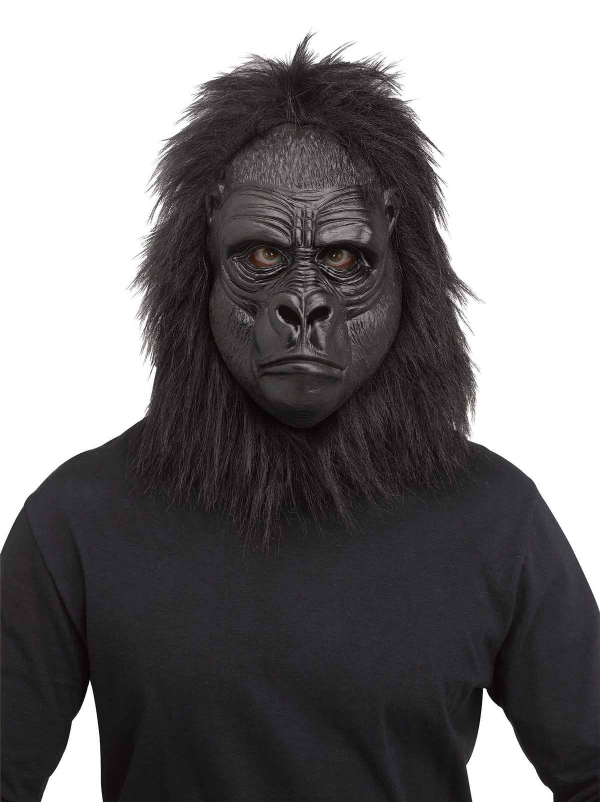 Realistic Black Gorilla Monkey Full Over Head Mask