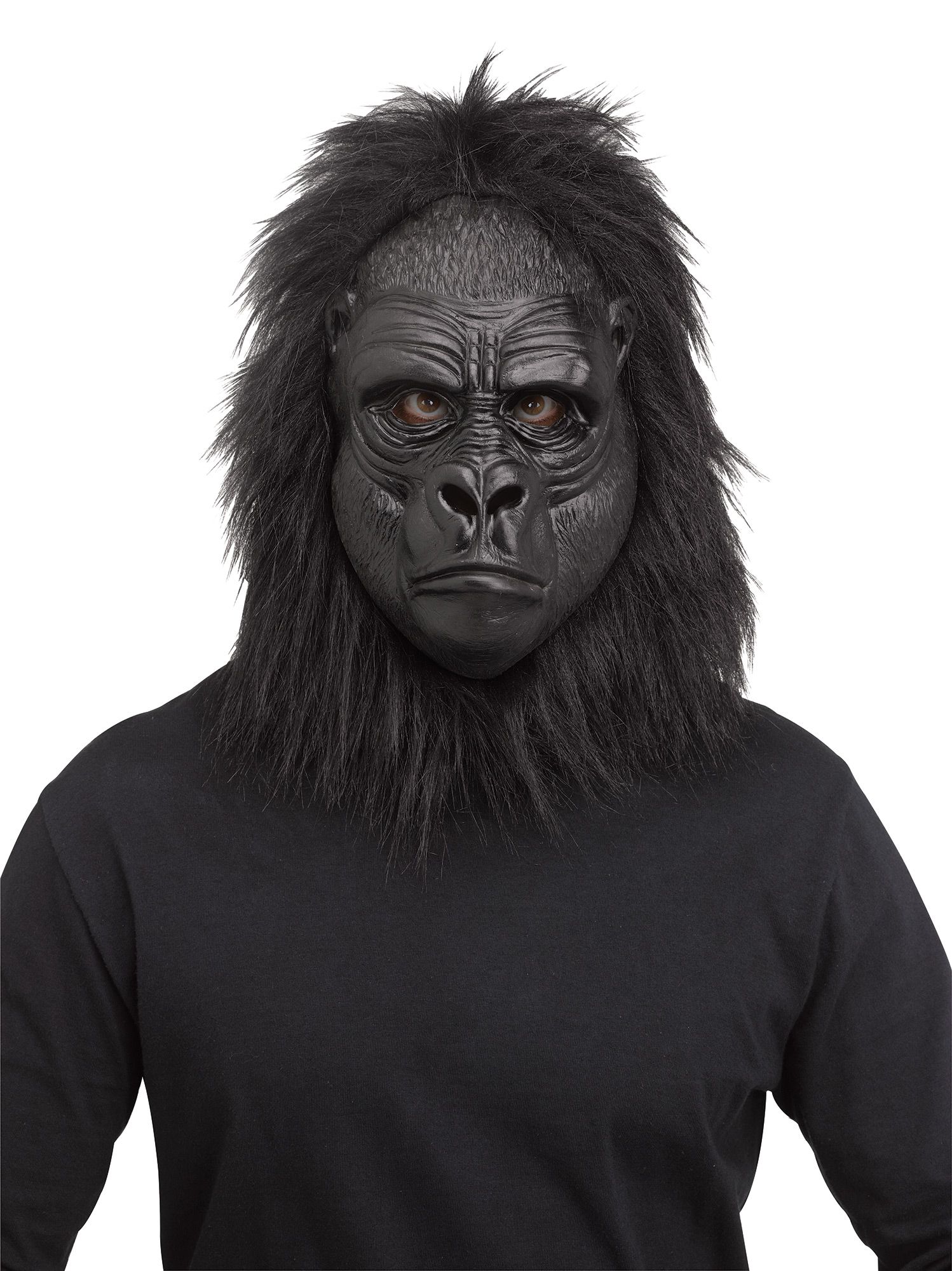 Realistic Black Gorilla Monkey Full Over Head Mask