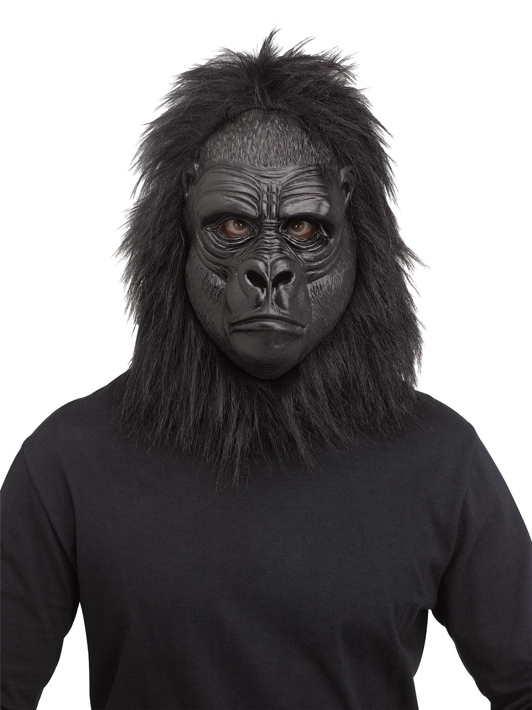 Realistic Black Gorilla Monkey Full Over Head Mask