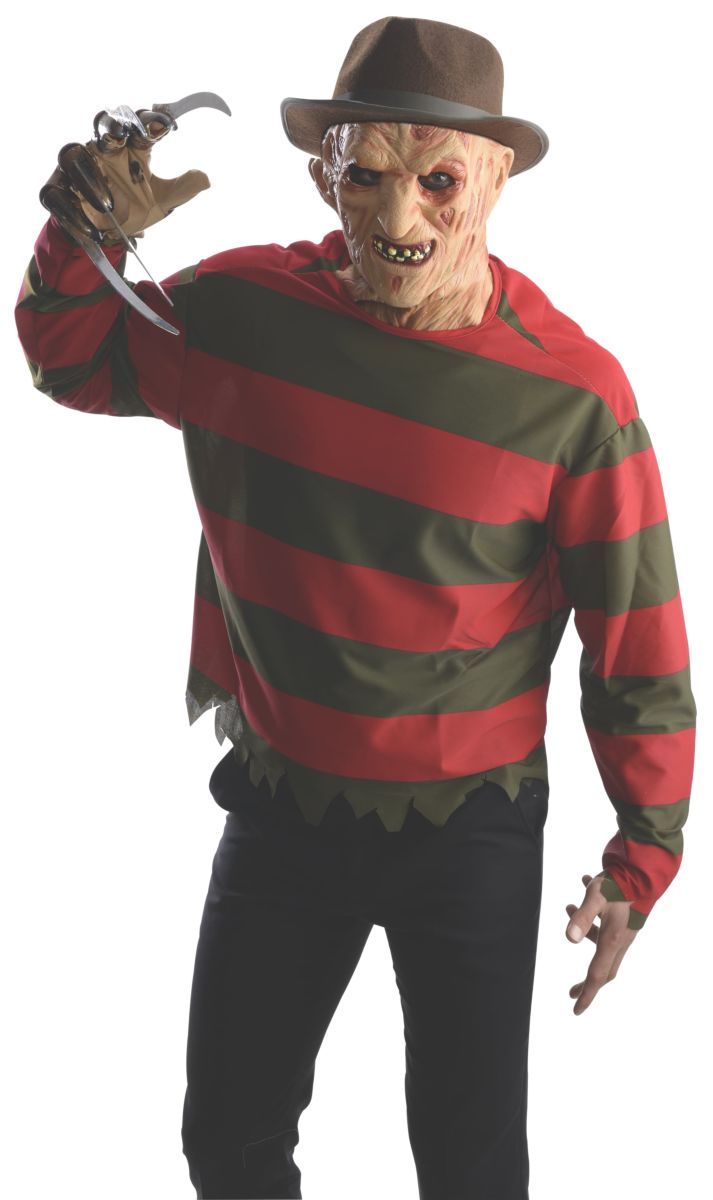 Freddy Krueger Costume Sweater and Mask Size X-Large
