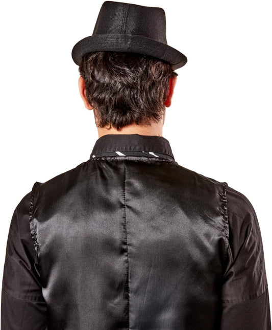 Skeleton Bone Fedora Hat Costume Accessory Adult Size
