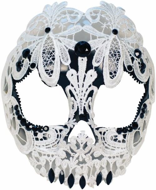 Lace Skull Spider Masquerade Venetian Mask