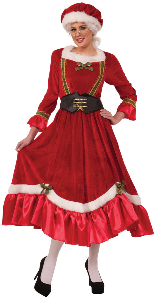 Mrs. Clause Christmas Santa Red Dress and Belt Adult Costume
