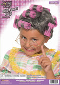 Old Aunt 100 Days Of School Old Lady Child Curler Wig