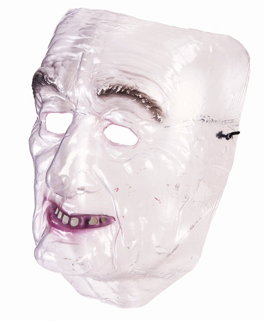 Transparent Old Man Plastic Adult Mask