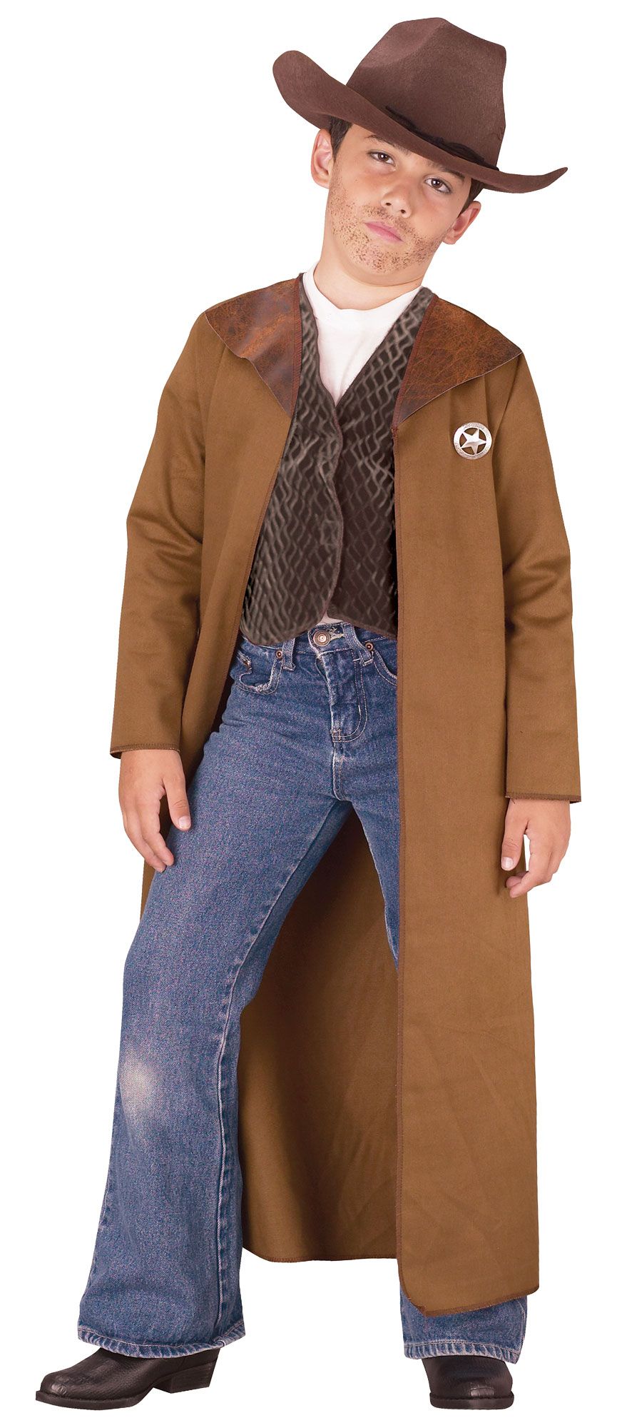 Old West Sheriff Cowboy Tombstone Child Costume Large 12-14