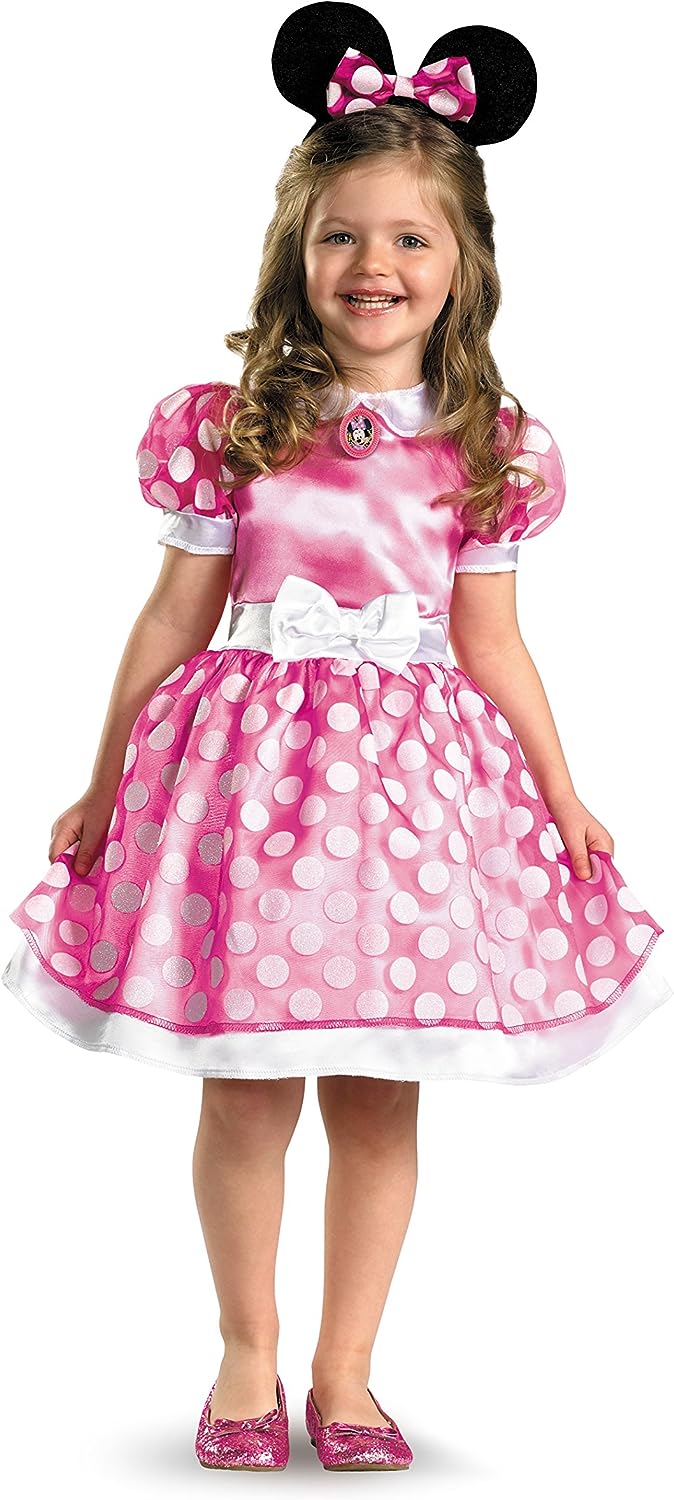Disney Pink Minnie Mouse Classic Child Costume Medium 7-8