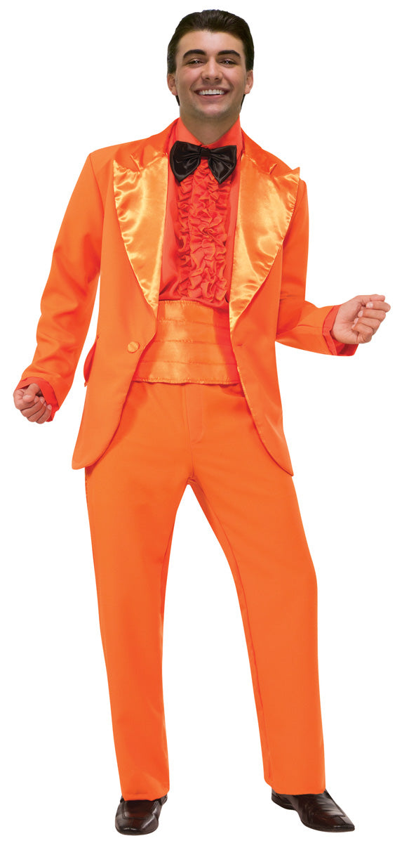 Orange Dumber 50's Prom King Suit Adult Costume Size Standard