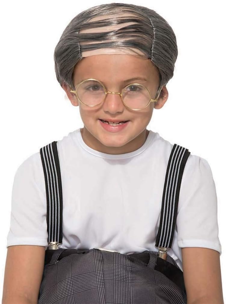 Old Man Comb Over Uncle Bert 100 Days Of School Child Wig