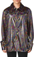 Dyno-mite Dude Disco Fever Purple/Yellow/Blue Shirt 70's Medium