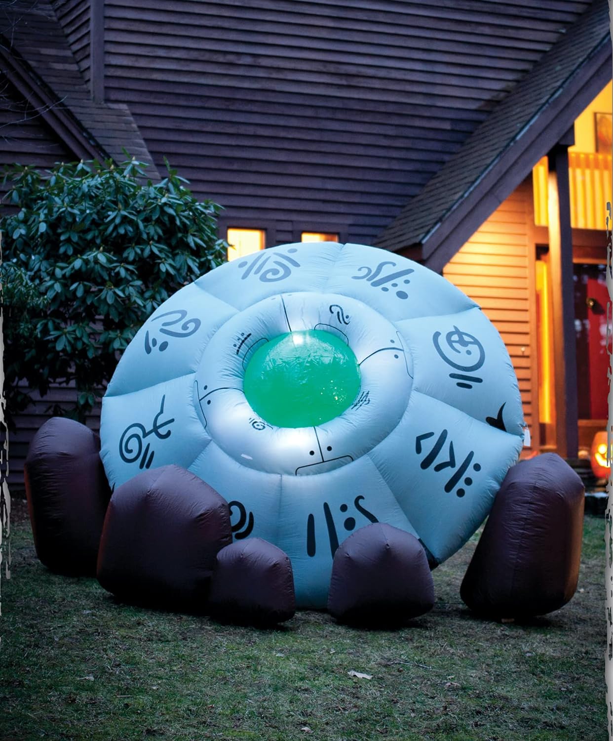 Crashed UFO Alien Lawn Inflatable Decoration