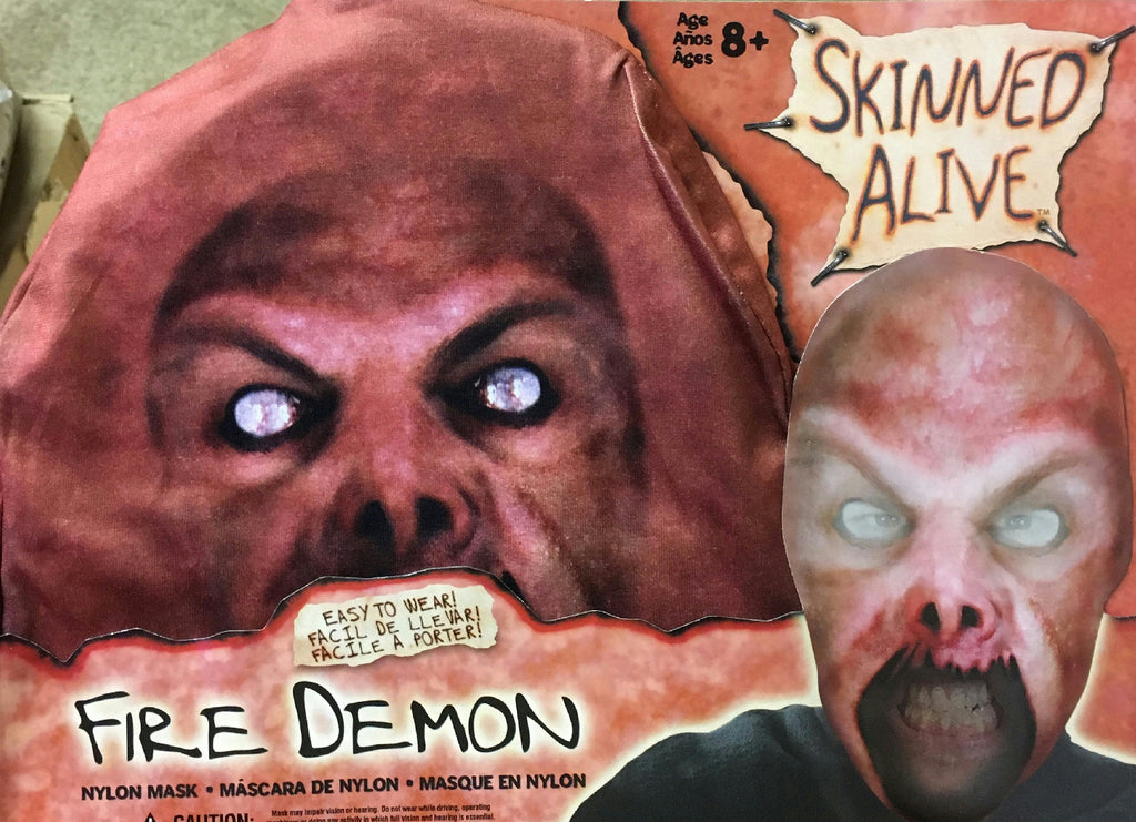 Skinned Alive Fire Demon Ghoul Nylon Full Stocking Mask for Halloween accessory