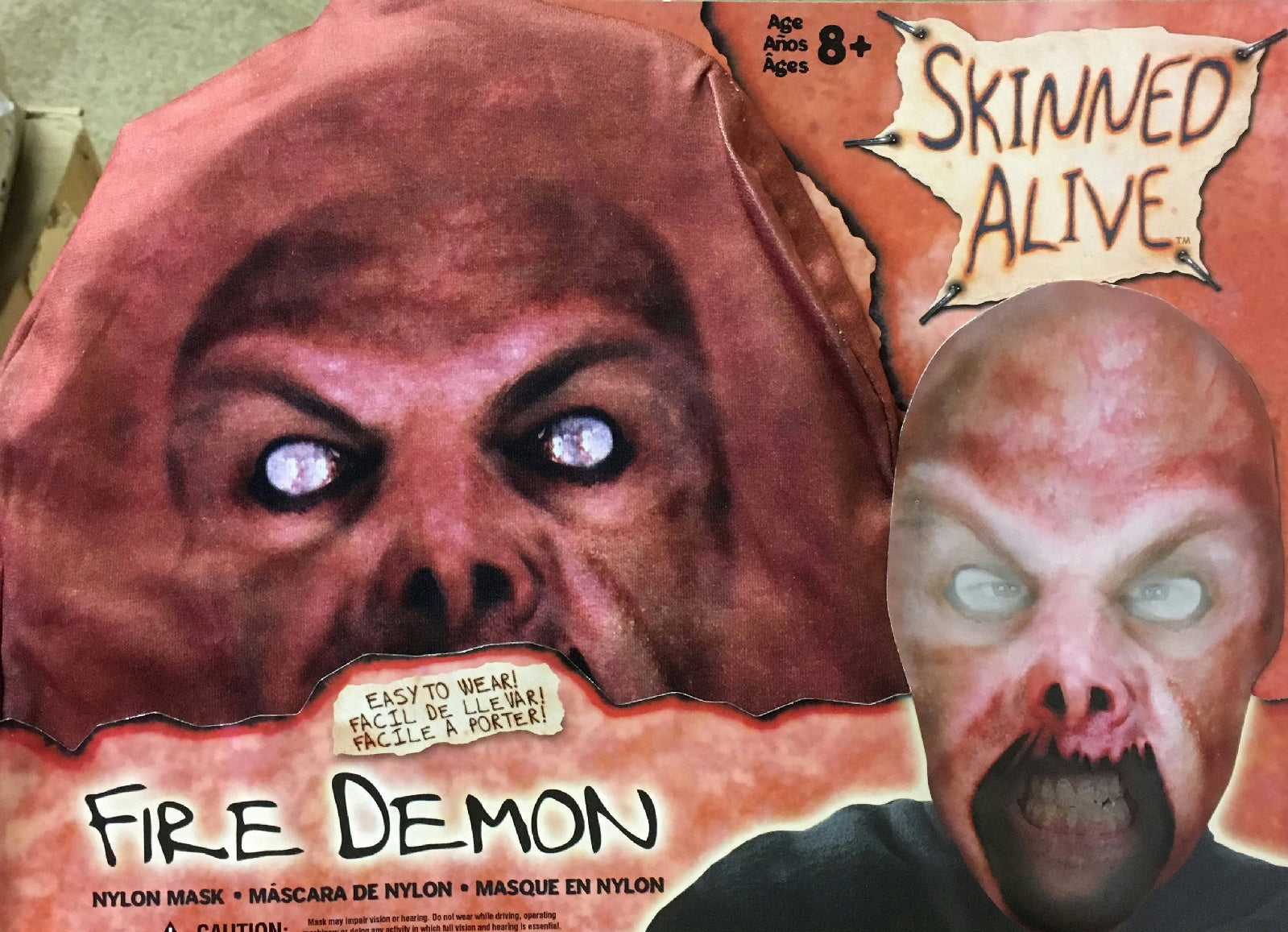 Skinned Alive Fire Demon Ghoul Nylon Full Stocking Mask for Halloween accessory