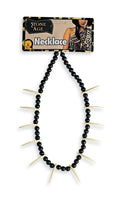 Stone Age Witch Doctor Bone Voodoo Fang Caveman Necklace Costume Jewelry